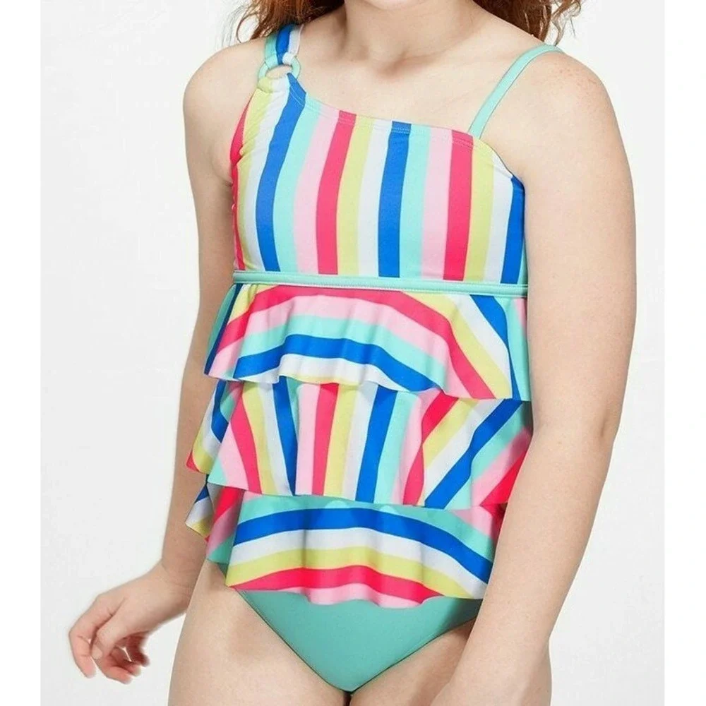 Girls Justice 2 piece  Tankini Swimsuit Size 12 NEW NWT
